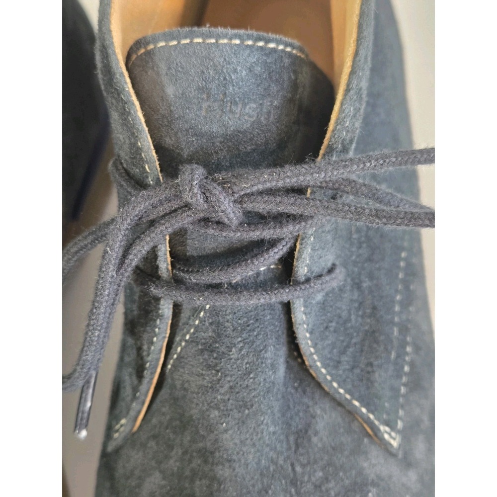 Women's Suede Chukka Boots 9.5 Hush Puppies Navy Blue Bailey Ankle Mod Preppy - Picture 8 of 14